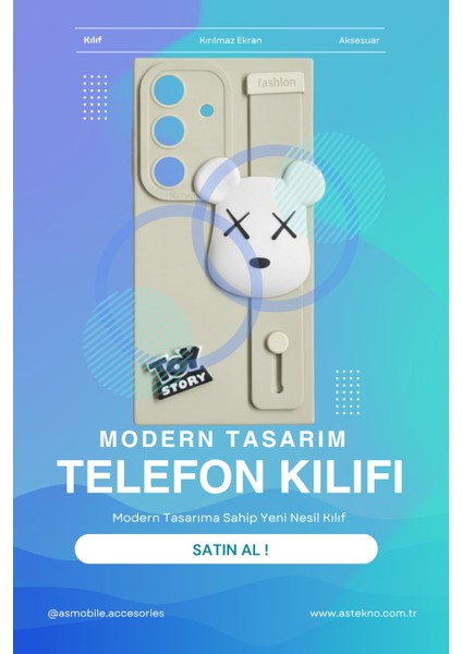 Samsung Galaxy A05S Uyumlu Kılıf Bej Renk 3D Figürlü Darbe Emici Yumuşak Silikon Kapak indirimleri