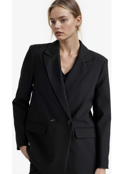 Oversize Geniş Kalıp Ceket Yaka Blazer Ceket