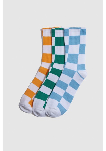 Kız Çocuk 3'lü Pamuklu Uzun Çorap F8702A8NS