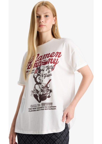 Coool Oversize Geniş Kalıp Baskılı Kısa Kollu Tişört