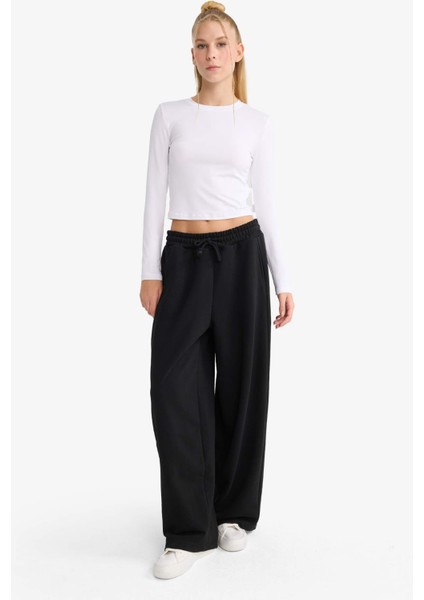 Coool Barrel Fit Beli Bağcıklı Geniş Paça Eşofman Altı