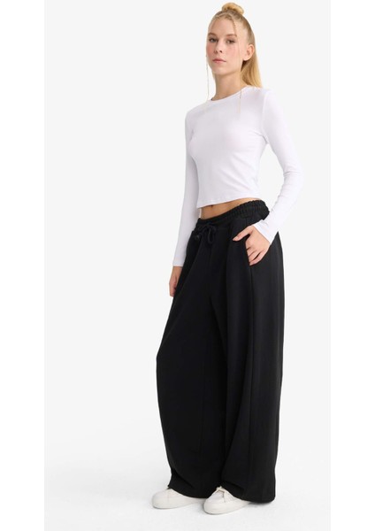 Coool Barrel Fit Beli Bağcıklı Geniş Paça Eşofman Altı