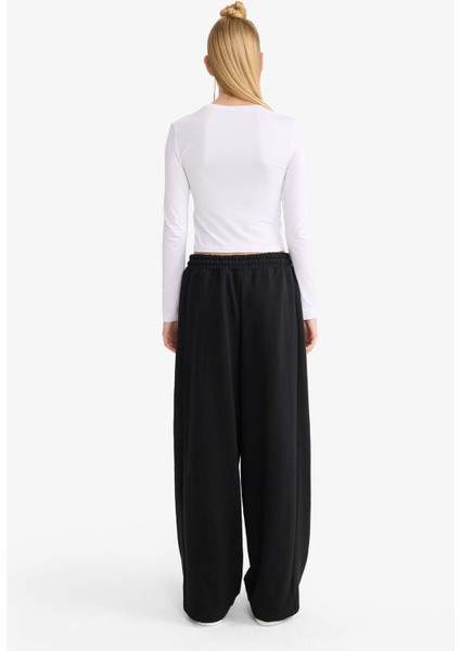 Coool Barrel Fit Beli Bağcıklı Geniş Paça Eşofman Altı