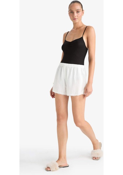 Regular Fit Beli Lastikli Şort Pijama Altı F8934AX25HS