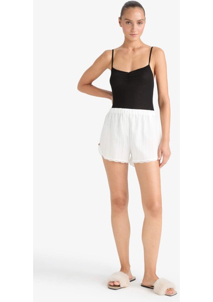 Regular Fit Beli Lastikli Şort Pijama Altı F8934AX25HS