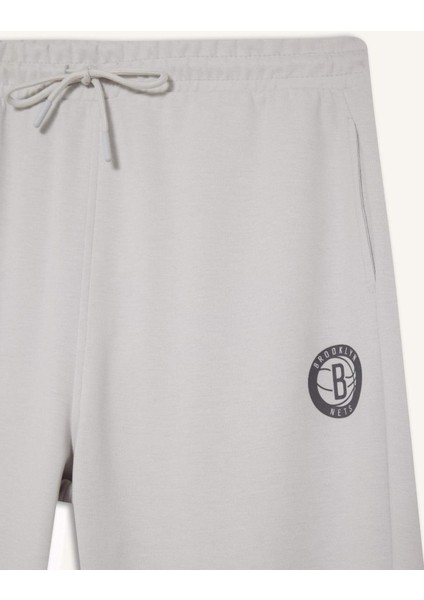 Fit NBA Brooklyn Nets Standart Fit Skuba Dalgıç Kumaş Jogger