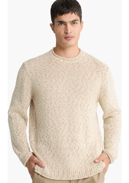 Standart Fit Bisiklet Yaka Triko Kazak F8753AX25WN