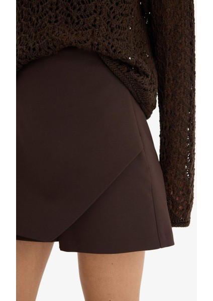 Yüksek Bel Şort Etek