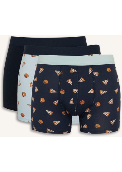 Regular Fit Baskılı 3'lü Boxer F9035AX25AU