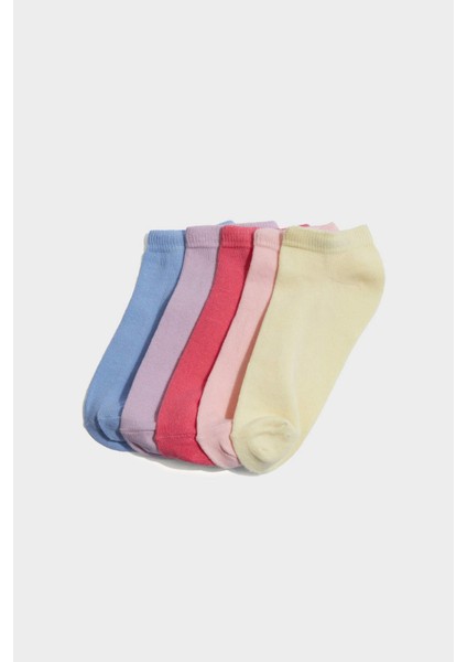 Kız Çocuk 5'li Pamuklu Patik Çorap