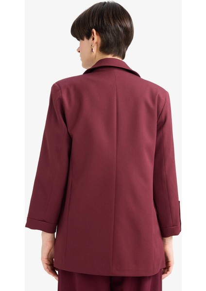 Oversize Geniş Kalıp Ceket Yaka Basic Blazer Ceket