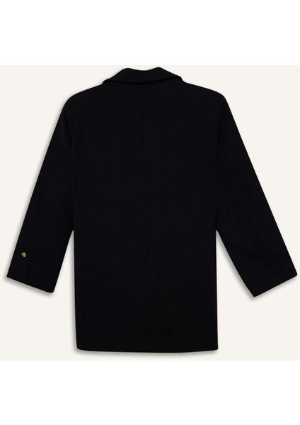 Oversize Geniş Kalıp Ceket Yaka Basic Blazer Ceket C3215AX25AU