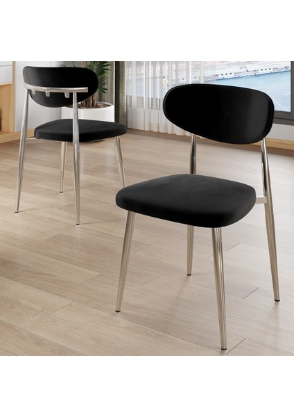 Olya Serisi 90X168 Lak Panel Sonata Masa Takımı Gold Ayaklı 6 Sandalye fırsatları