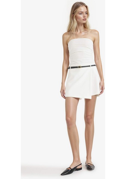 Regular Fit Kemerli Şort Etek F9179AX25WN