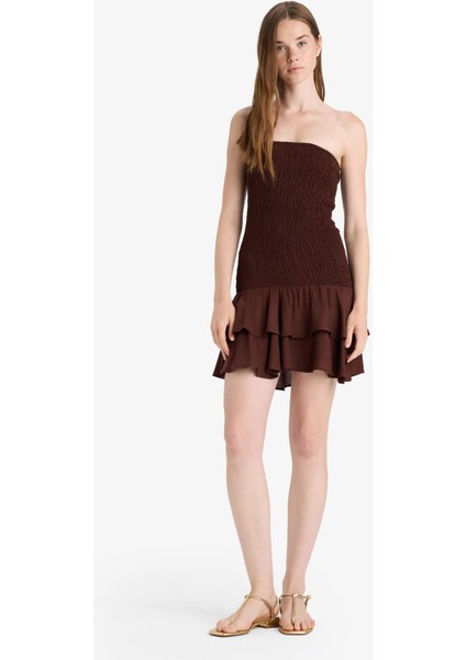 Straplez Gipeli Mini Elbise