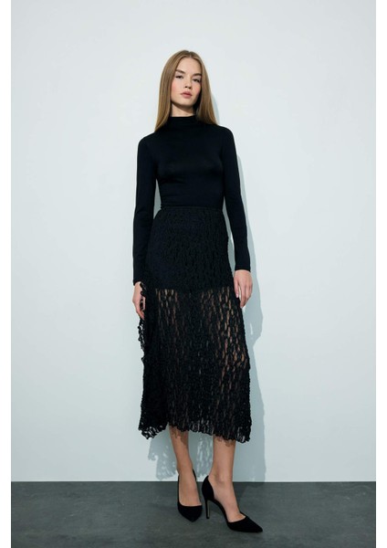 A Form Yüksek Bel Dantel Maxi Etek F9518AX25AU