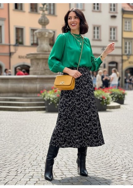 Kadın Desen Baskılı Karin Kumaş Etek fiyatları