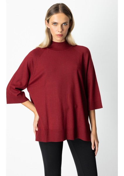 On Triko Arkası Düğmeli Truvakar Kol Kazak 65310