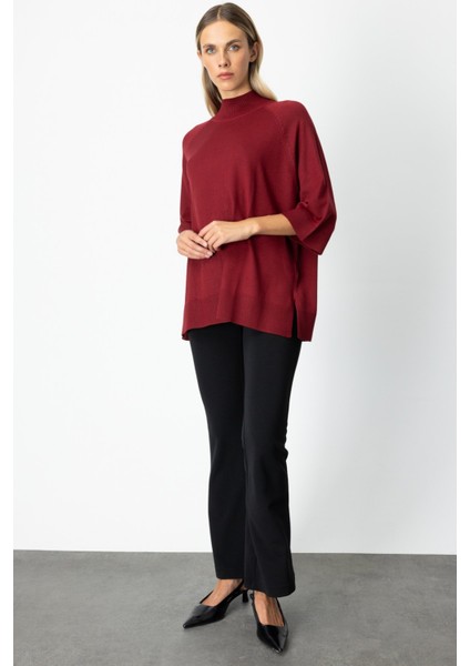 On Triko Arkası Düğmeli Truvakar Kol Kazak 65310 modelleri