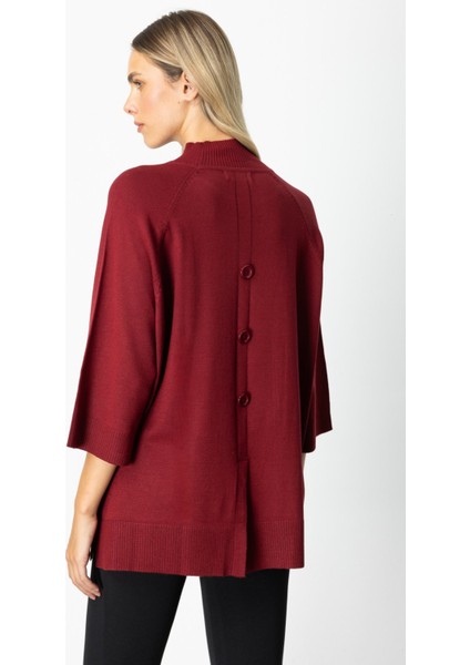 On Triko Arkası Düğmeli Truvakar Kol Kazak 65310 fırsatları