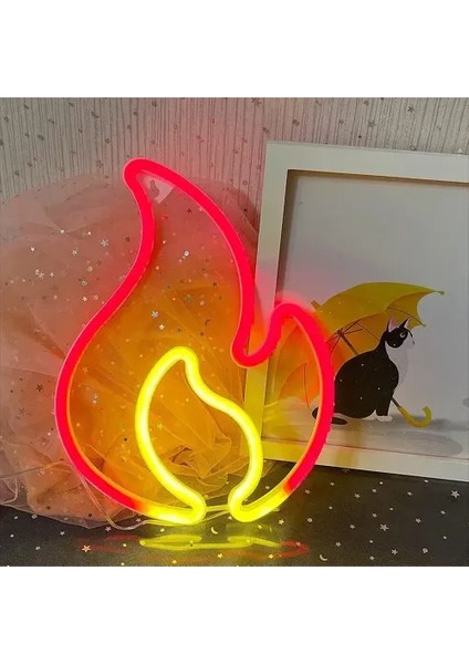 Duvara Asmalı Neon Alev Işık fiyatları