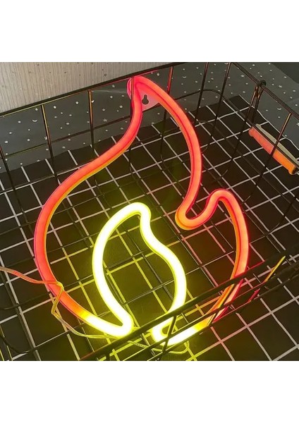 Duvara Asmalı Neon Alev Işık fırsatları