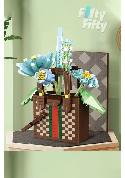 Panlos Boutıque Serisi Kahverengi Damalı Çanta Figürü 688 Parça Oyuncak Yapım Seti -FFP1075 modelleri