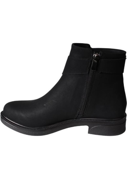 Yazkış Kadın Siyah Mat Cilt Yanı Tokalı Düz Taban Bot modelleri