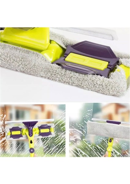 Mikrofiber Yedekli Teleskopik Camsil / Mop Paspas