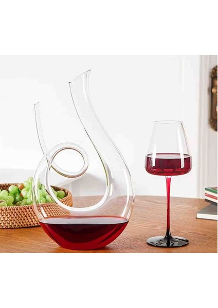 Şeffaf Kristal Cam Şarap Şampanya Şişesi 1500ML Benzersiz Dönen Tasarım Ev ve Bar Dekoru fiyatları