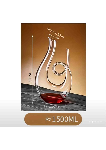 Şeffaf Kristal Cam Şarap Şampanya Şişesi 1500ML Benzersiz Dönen Tasarım Ev ve Bar Dekoru fırsatları