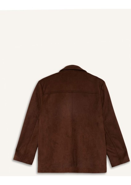 Regular Fit Ceket Yaka Süet Blazer Ceket E7236AX25AU