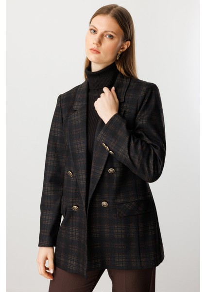 Ekoseli Kapak Cepli Ceket 5539-26K fiyatları