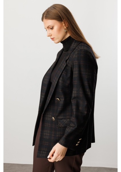 Ekoseli Kapak Cepli Ceket 5539-26K fırsatları