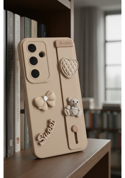 Samsung Galaxy A05S Uyumlu Kılıf Kahverengi Renk 3D Figürlü Darbe Emici Yumuşak Silikon Kapak fiyatları