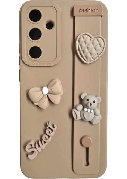 Samsung Galaxy A05S Uyumlu Kılıf Kahverengi Renk 3D Figürlü Darbe Emici Yumuşak Silikon Kapak fırsatları