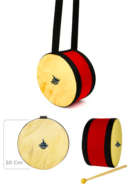 Cd-20 Oyuncak Davul Renkli Çocuk Müzik Aleti Asma Deri Davul (Tokmak Hediyeli)