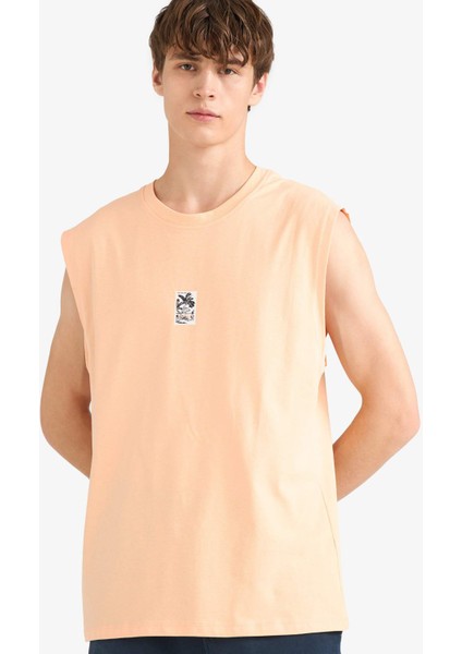 Boxy Fit Baskılı Bisiklet Yaka Atlet G0022AX25HS