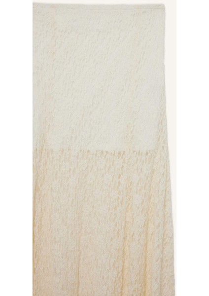 Afra x DeFacto A Form Yüksek Bel Dantel Maxi Etek F7820AX25AU