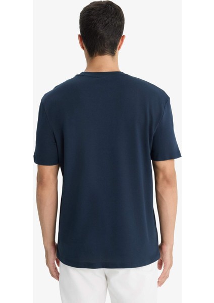 Bisiklet Yaka Pike Kısa Kollu Tişört F9897AX25SM