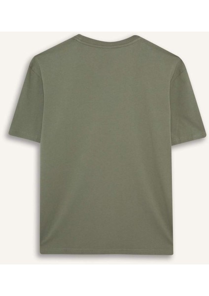Bisiklet Yaka Penye Kısa Kollu Tişört F9767AX25SM