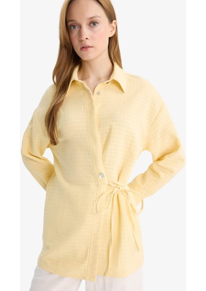 Relax Fit Müslin Uzun Kollu Tunik