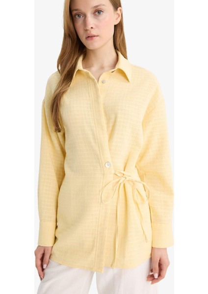 Relax Fit Müslin Uzun Kollu Tunik