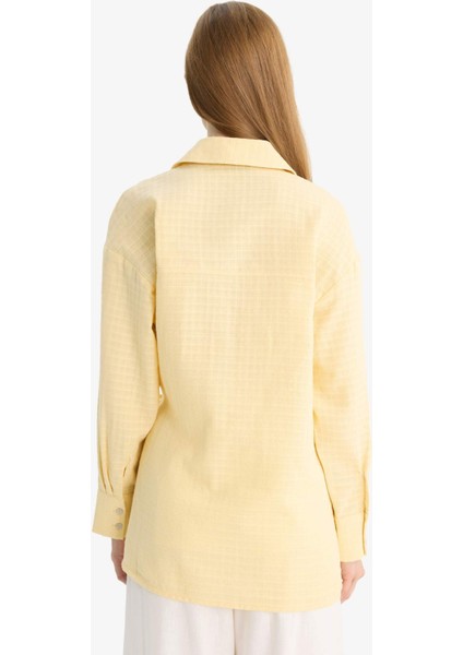 Relax Fit Müslin Uzun Kollu Tunik