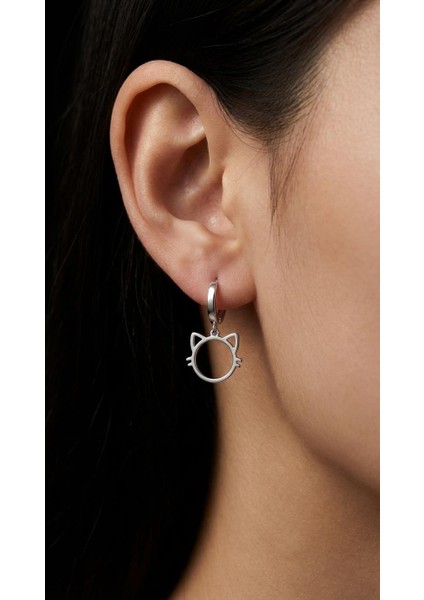 Puffycat Gümüş Küpe