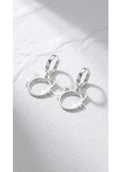 Puffycat Gümüş Küpe