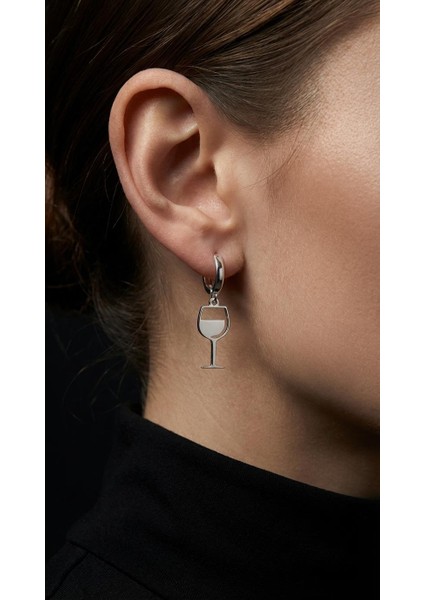 Kadeh Gümüş Küpe