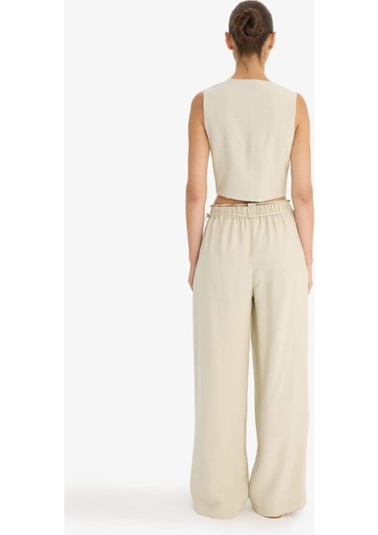 Wide Leg Geniş Paça Uzun Boy Tensel Pantolon F9864AX25AU