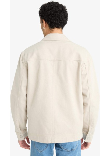 Relax Fit Düğmeli Cepli Denim Ceket F8273AX25AU