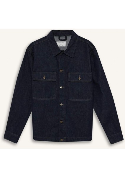 Relax Fit Düğmeli Denim Ceket F8292AX25AU